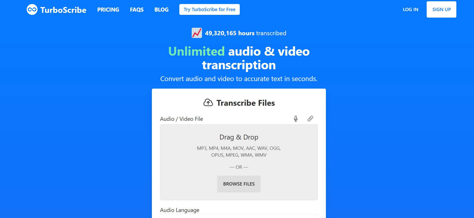 text Turboscribe