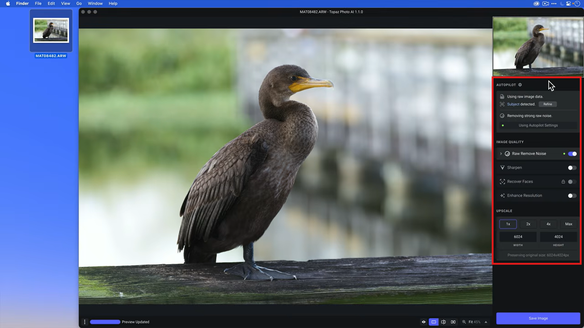 text Autopilot AI enhance the image