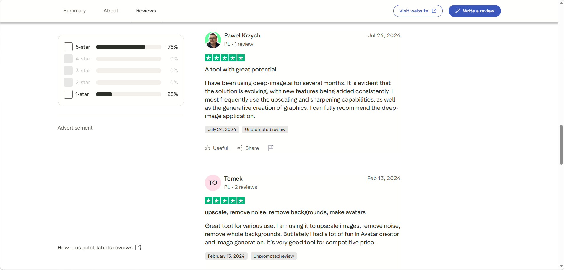 text Trustpilot