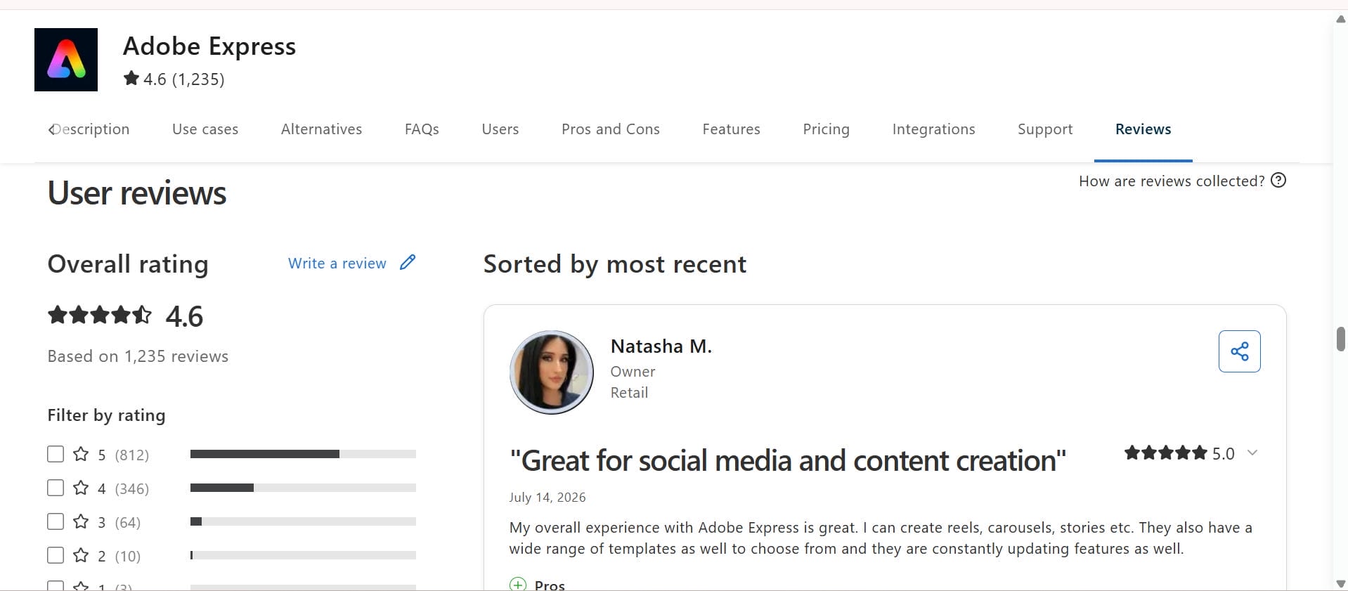 text Capterra Review