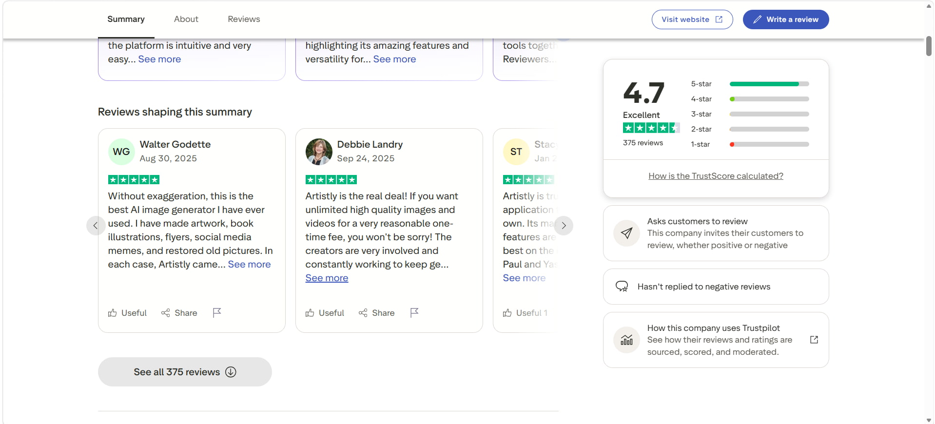 Trustpilot review