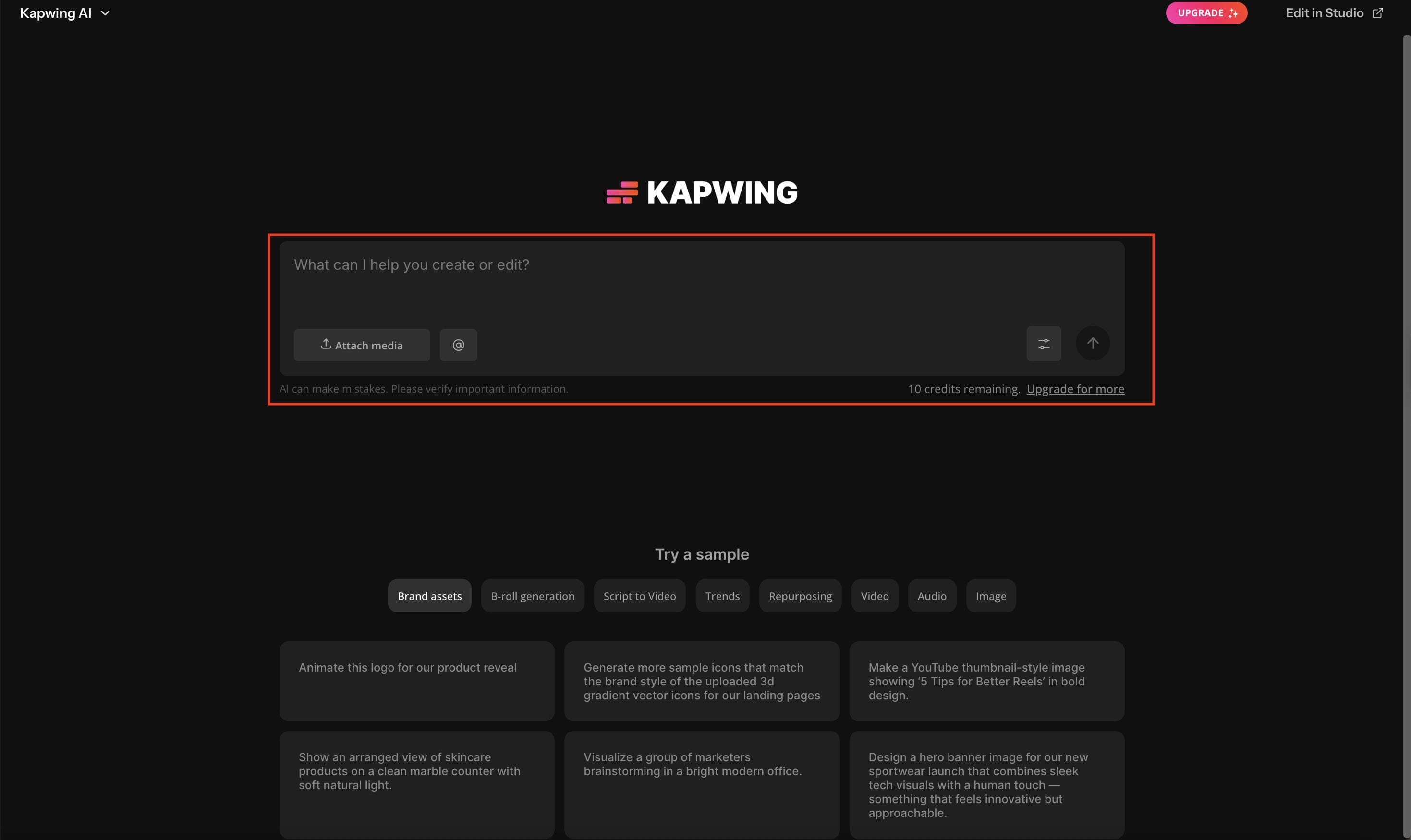 Enter prompt or script