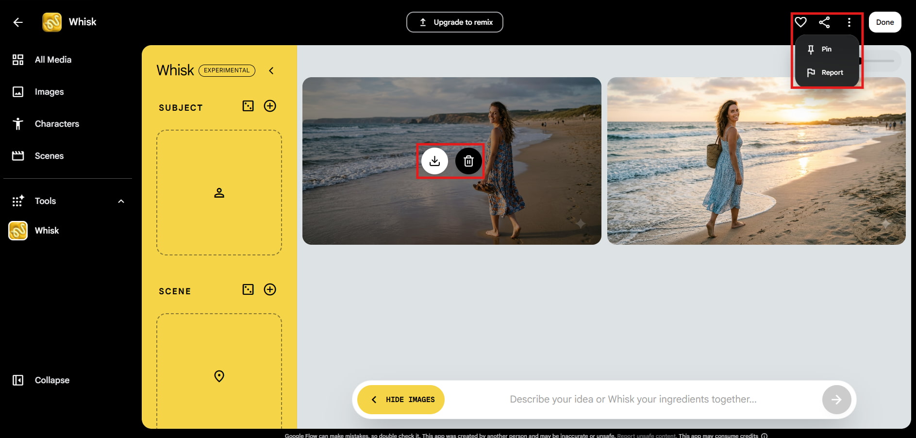 text Review and Download Your AI Image