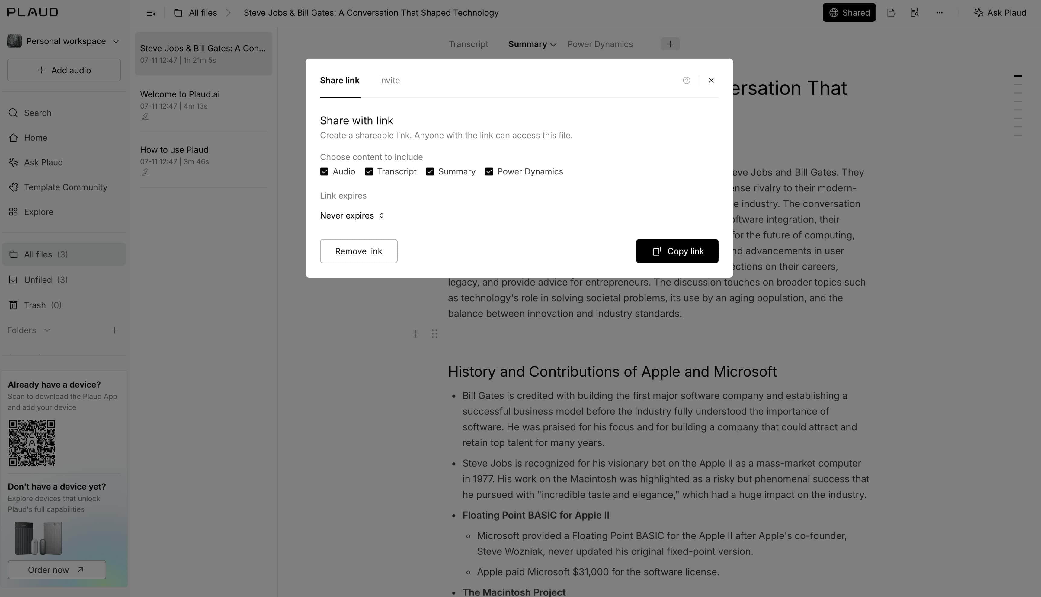 text Review, edit, and export your transcript