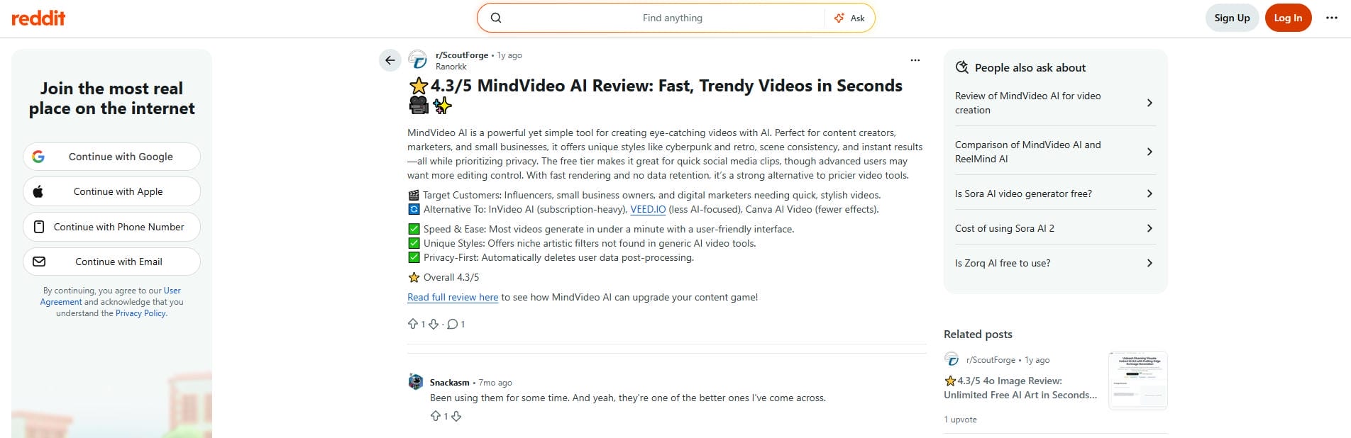 Mindvideo review On Reddit
