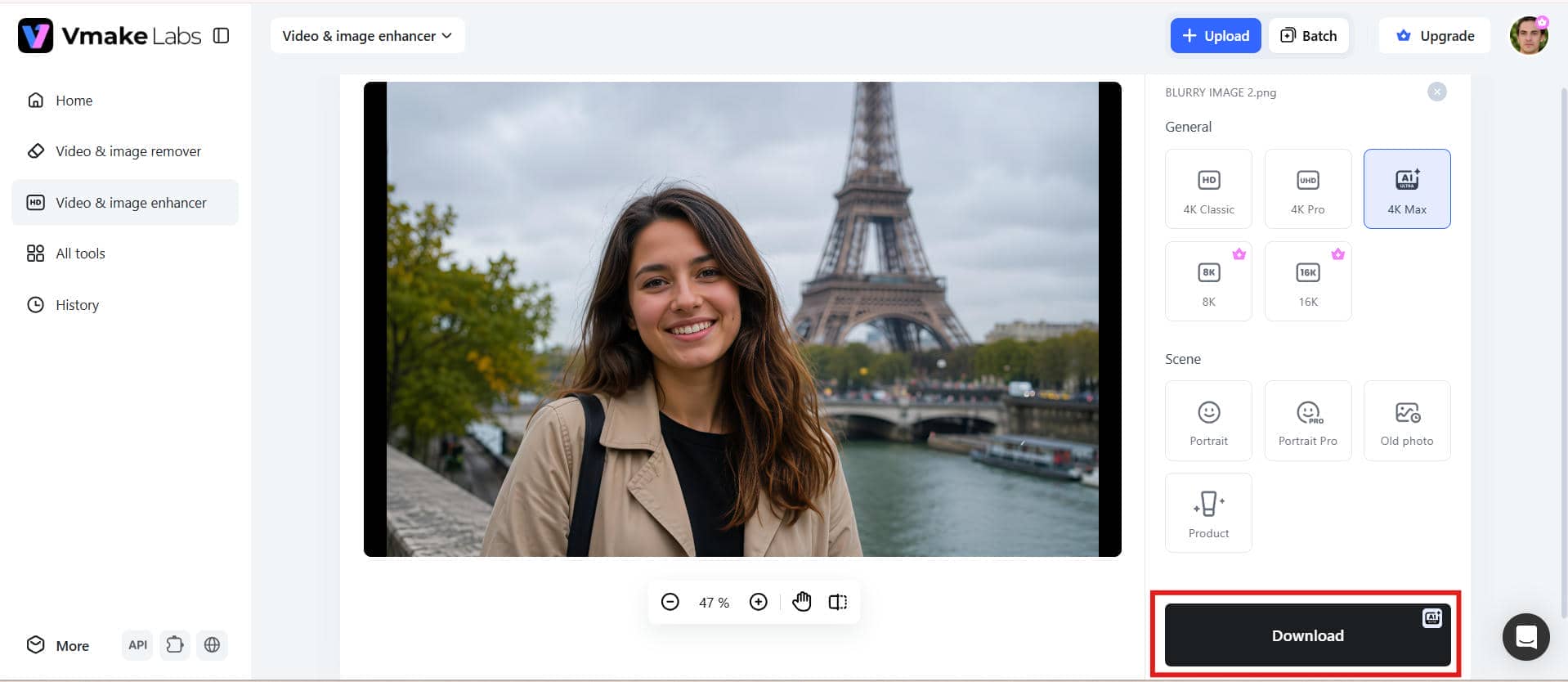 Preview and download