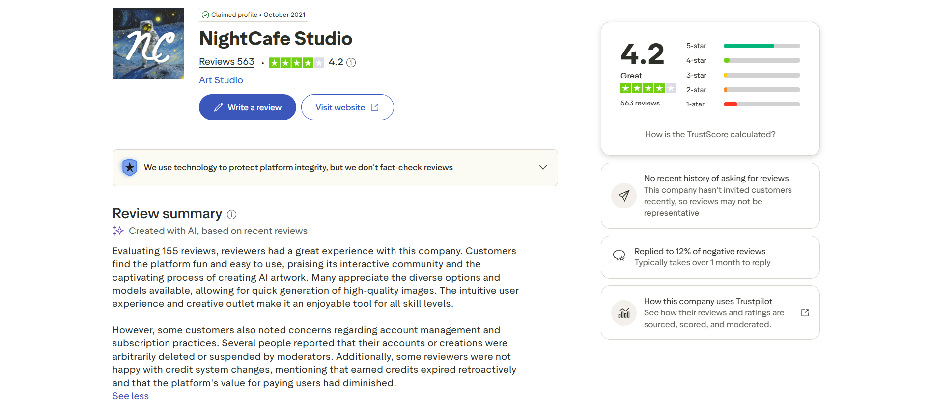 text Trustpilot reviews