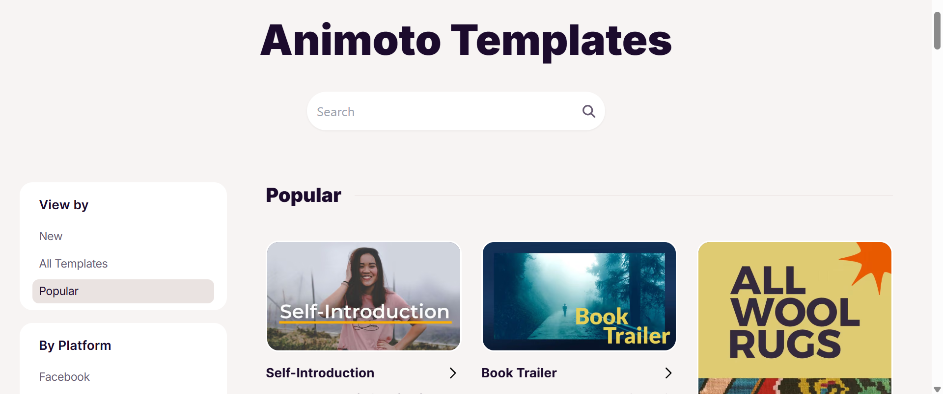 text Animoto templates