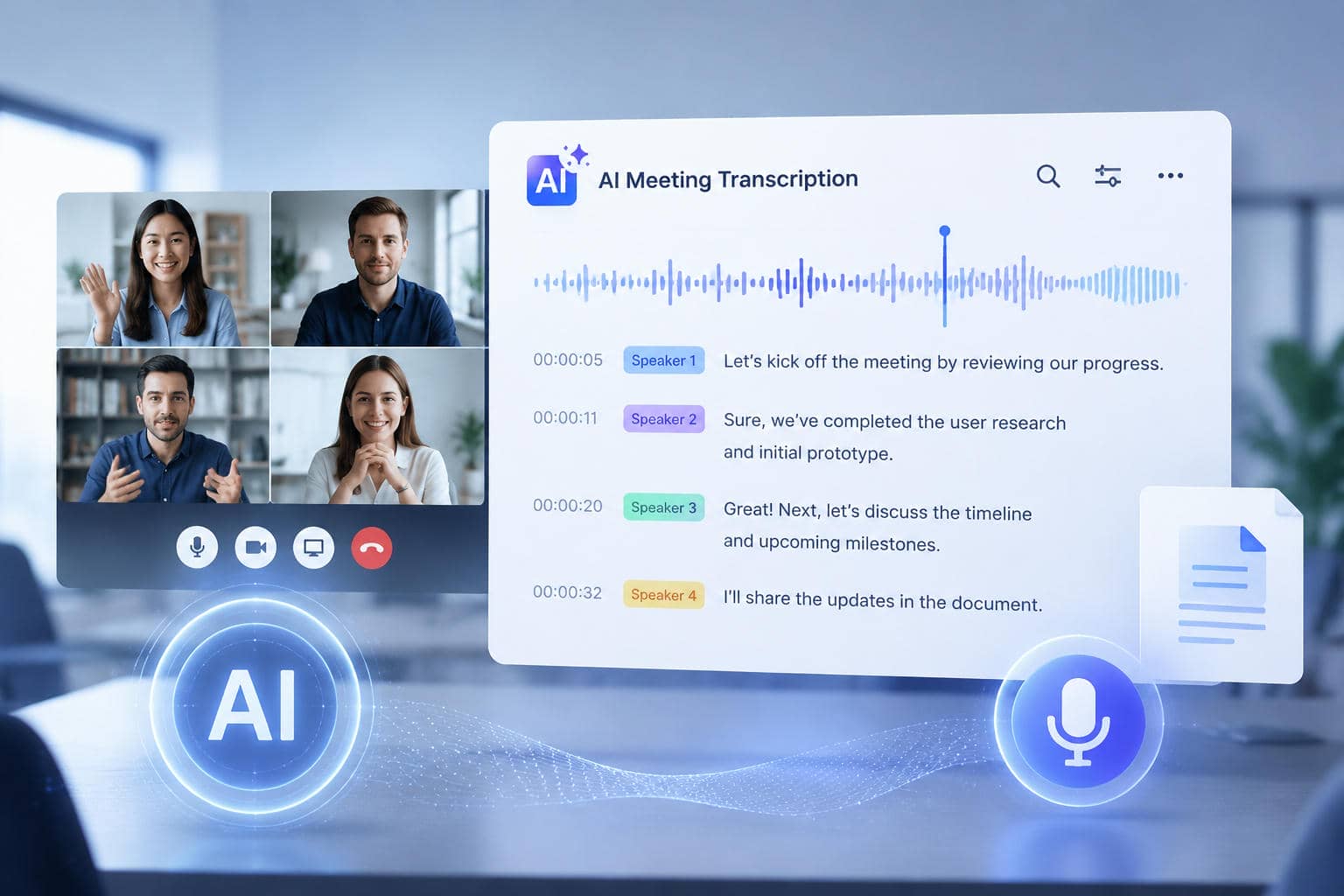AI meeting transcription