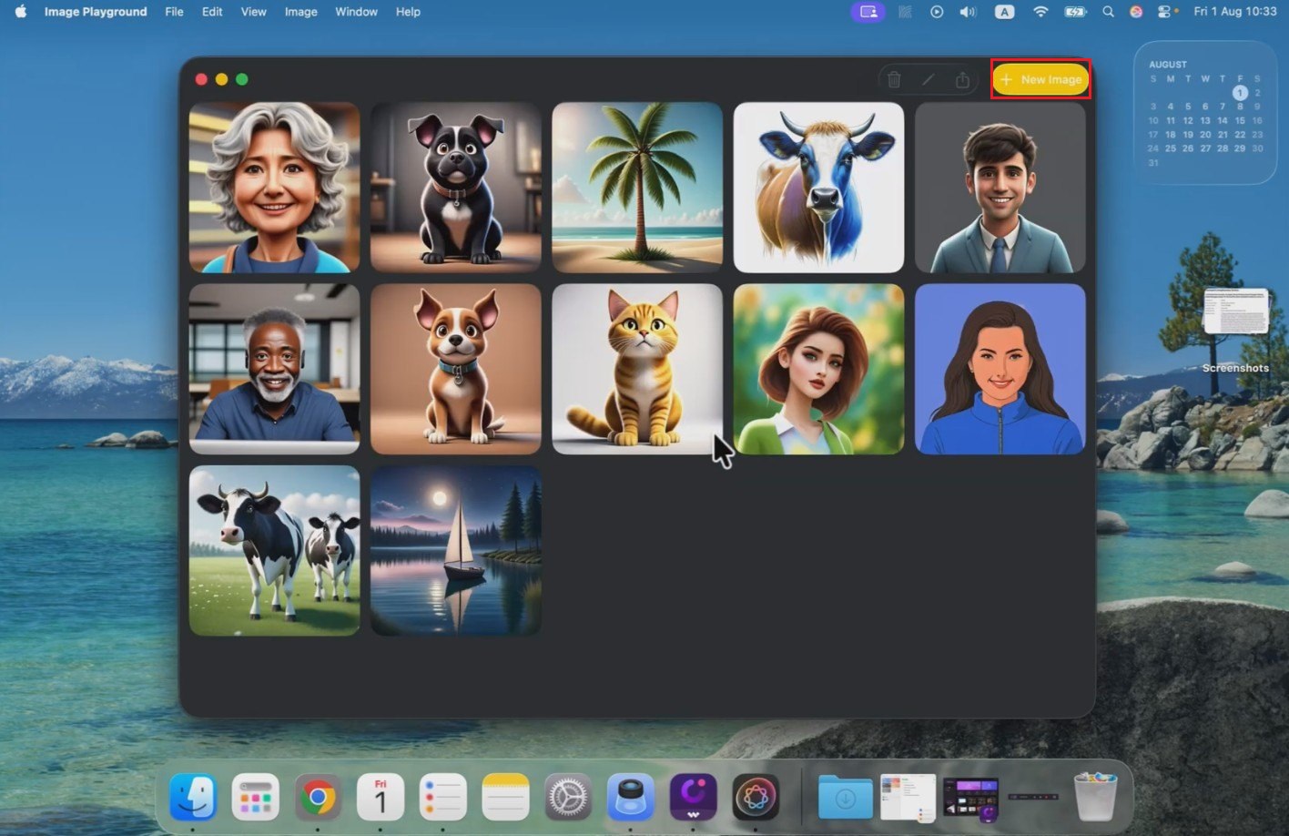 text Start creating a new image