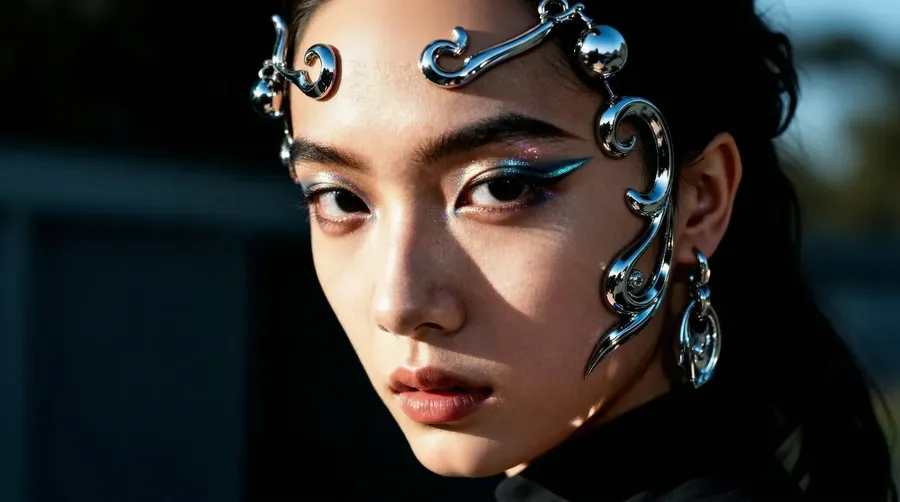 text Futuristic portrait