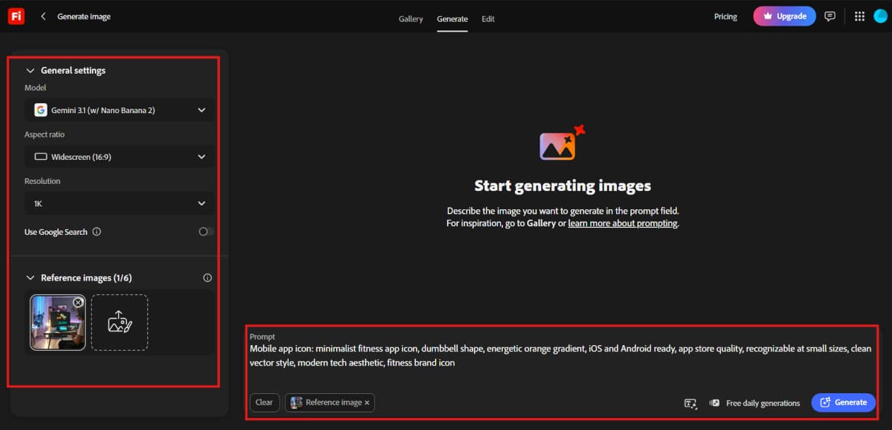 text Customize Settings