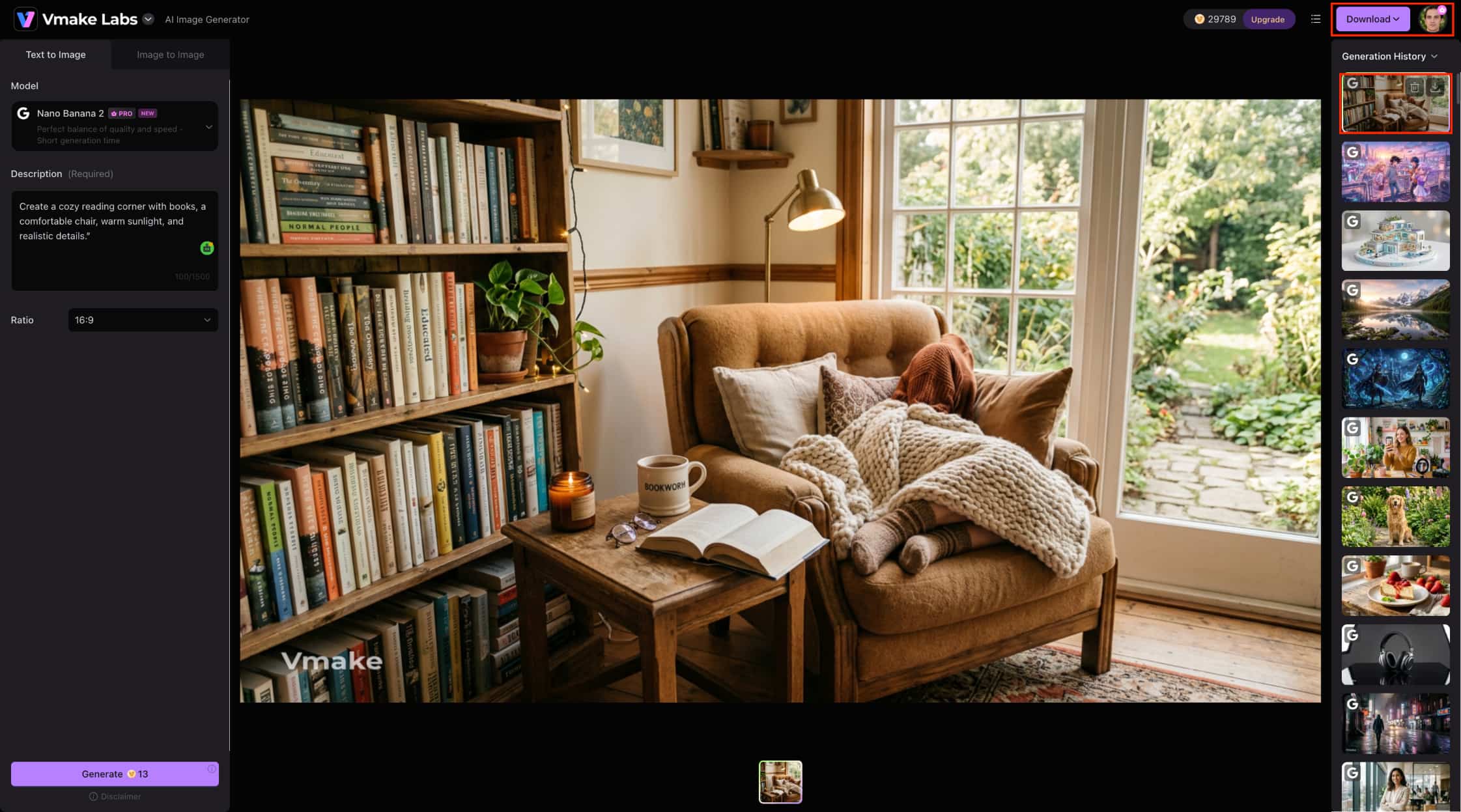text Click Generate and Download Your Image