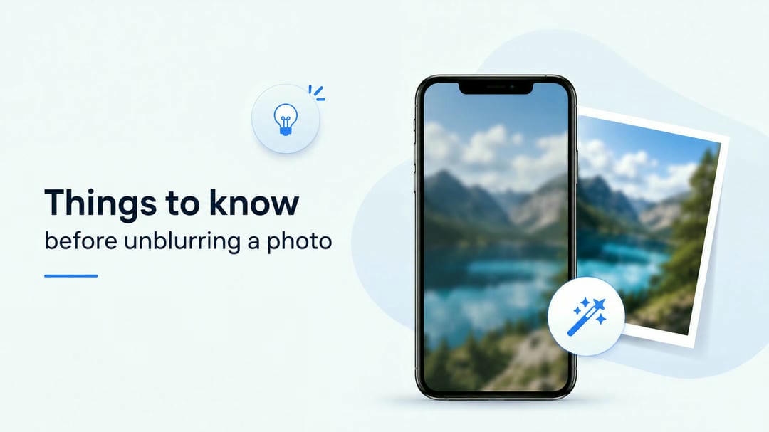 Things to know before unblurring a photo