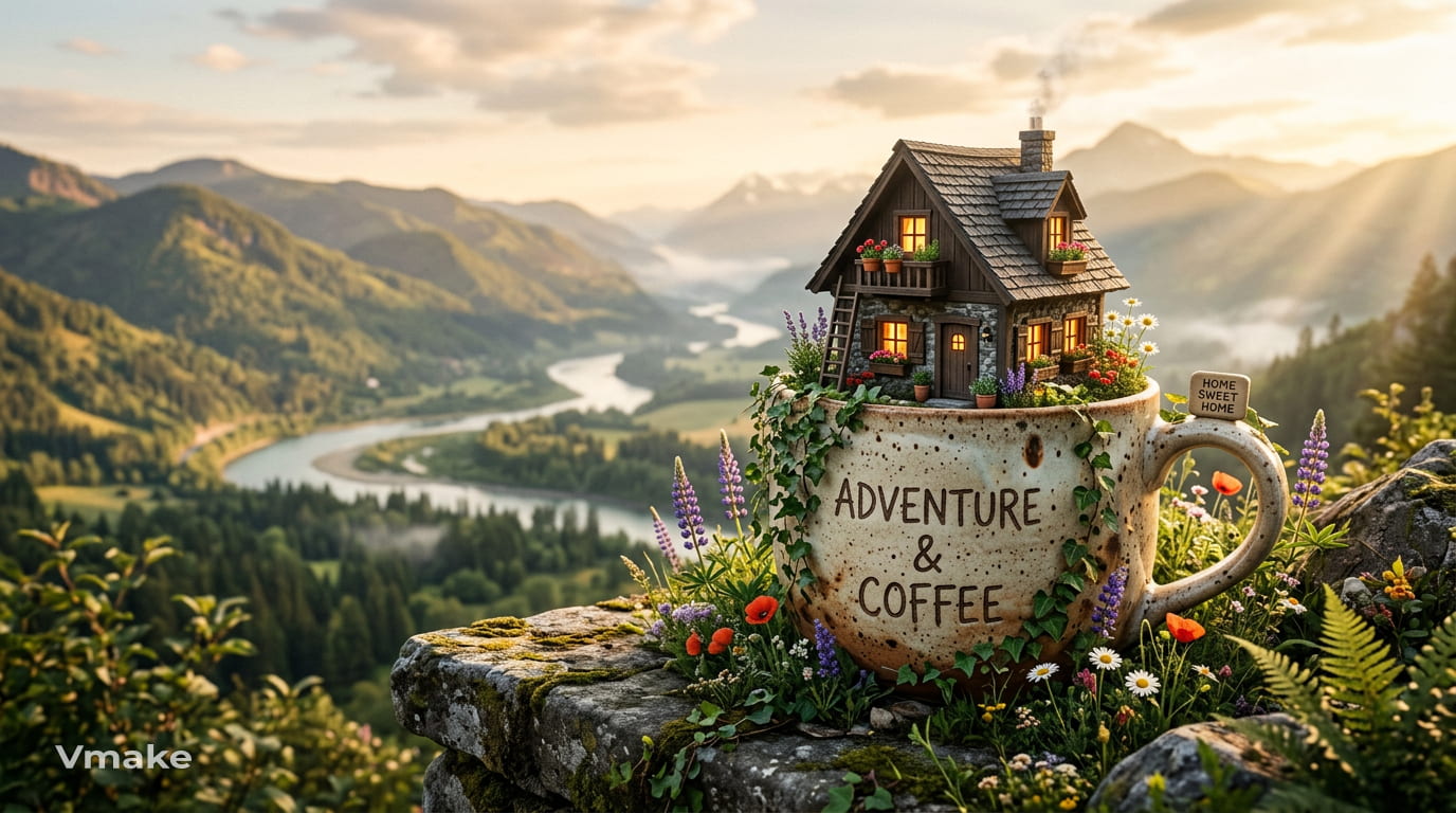text Coffee cup house