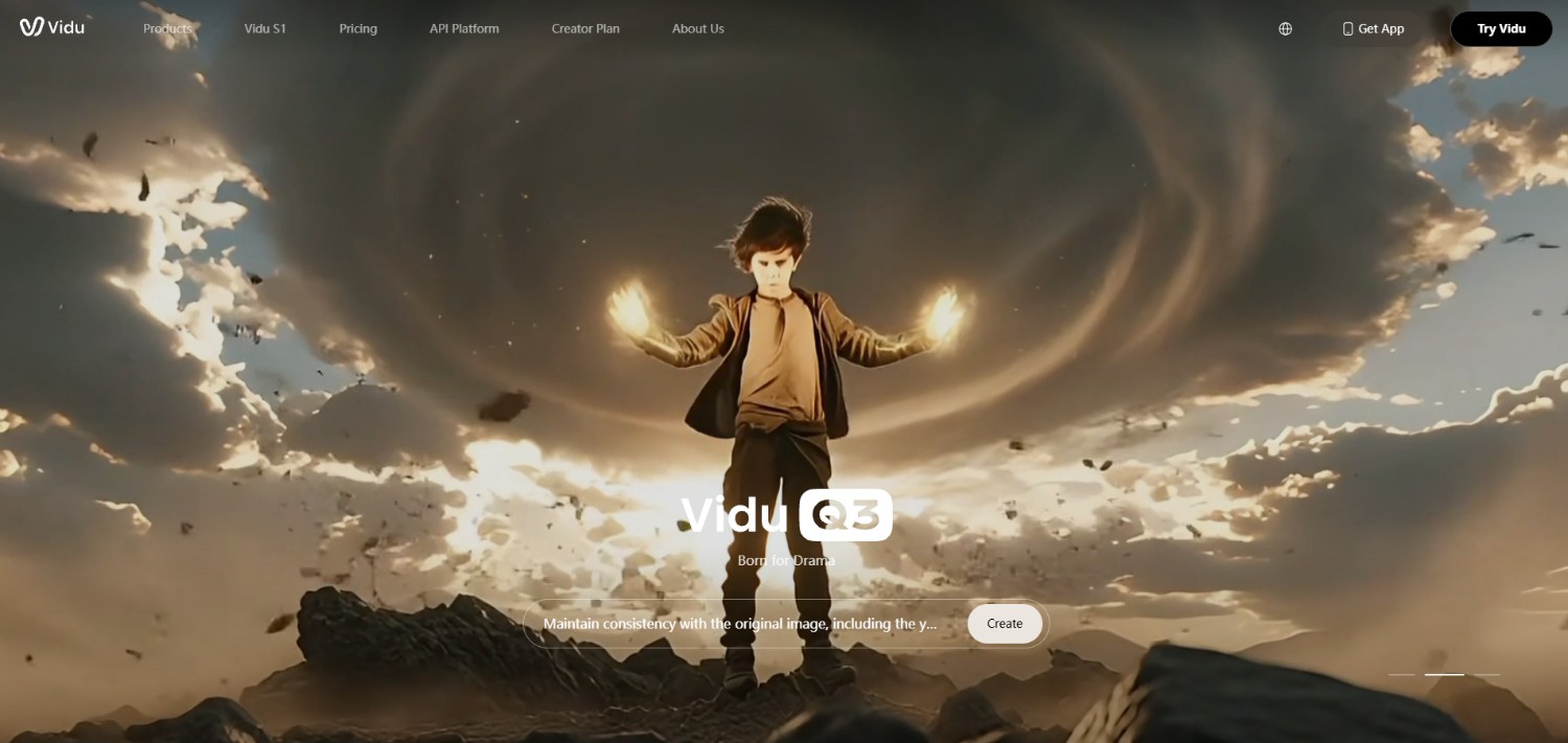 text Vidu AI official website