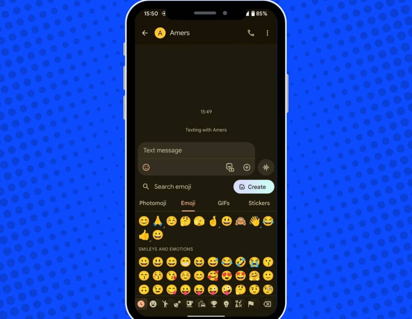 text Access Android's Photomoji