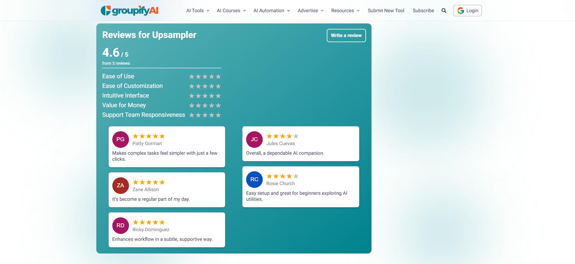 upsmapler review on Groupify.ai