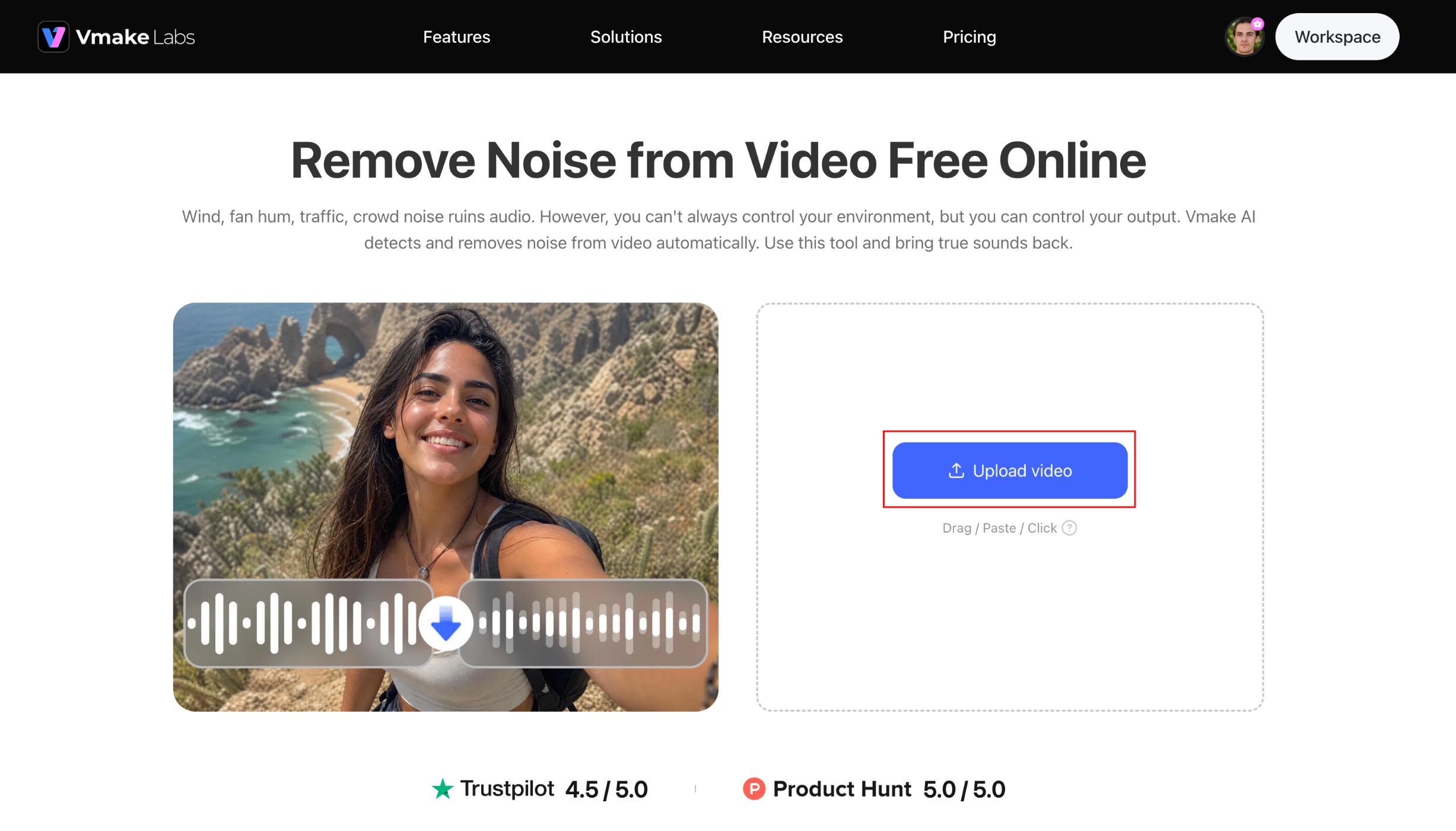 text Upload your video