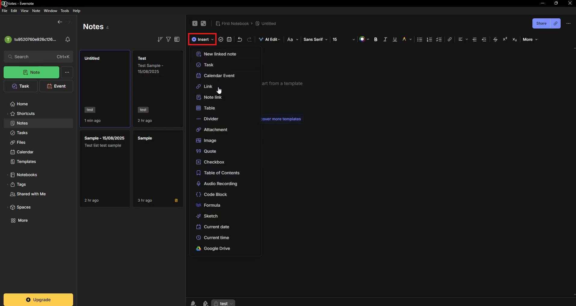 text Record or attach audio