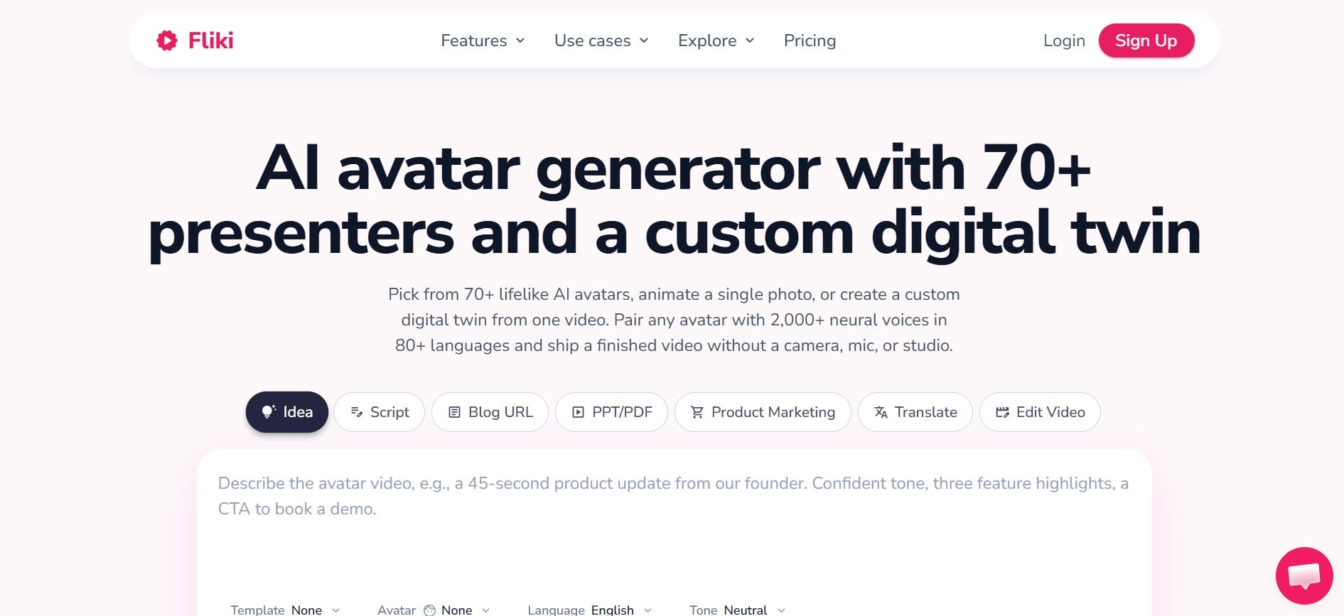 fliki AI avatars