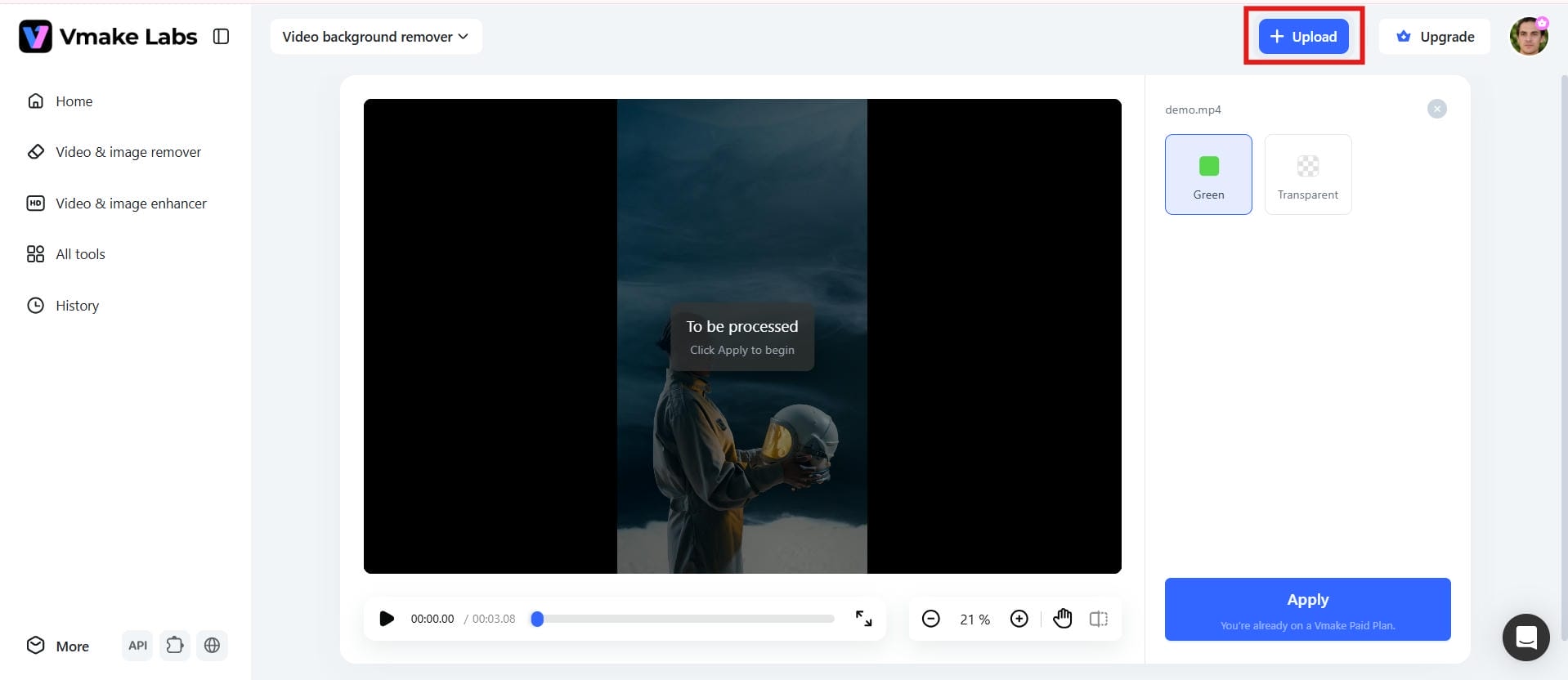 Upload your video