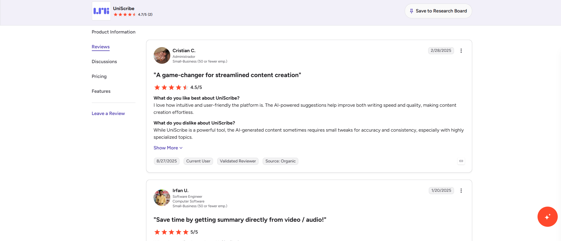 text Forum feedback of UniScribe