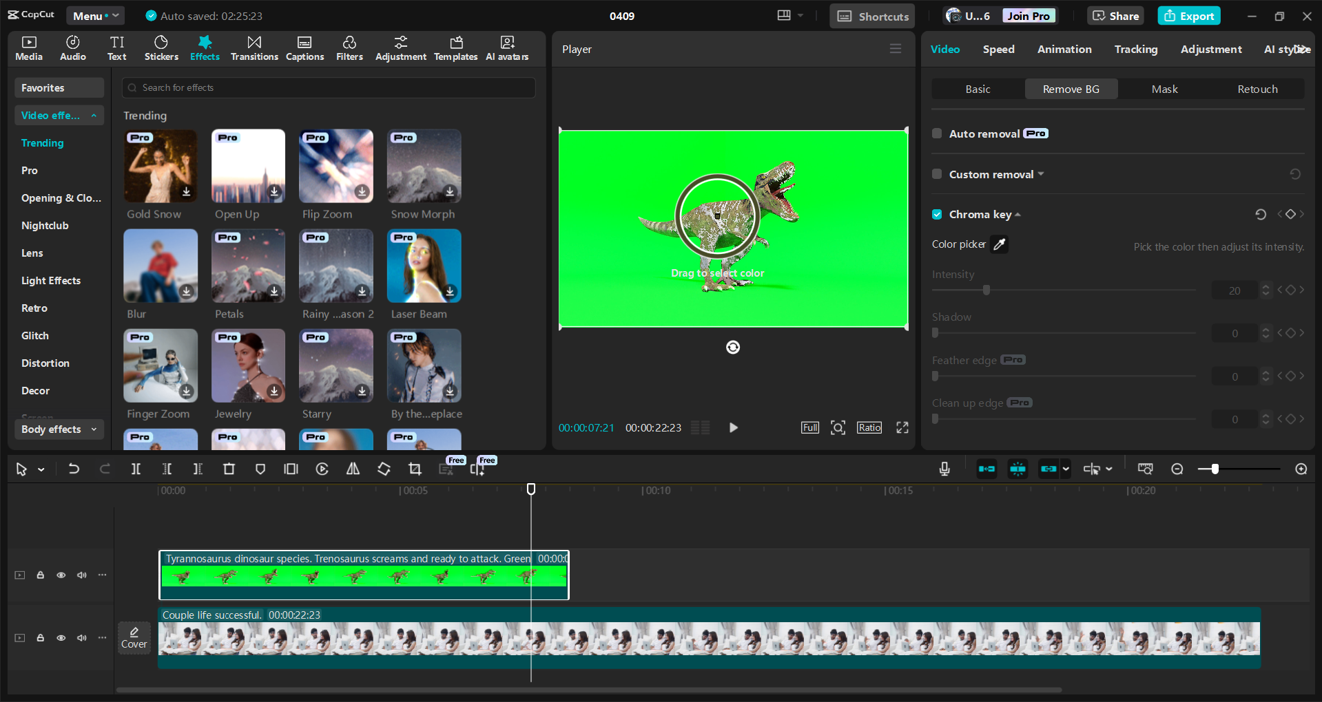 Green Screen Editing in CapCut