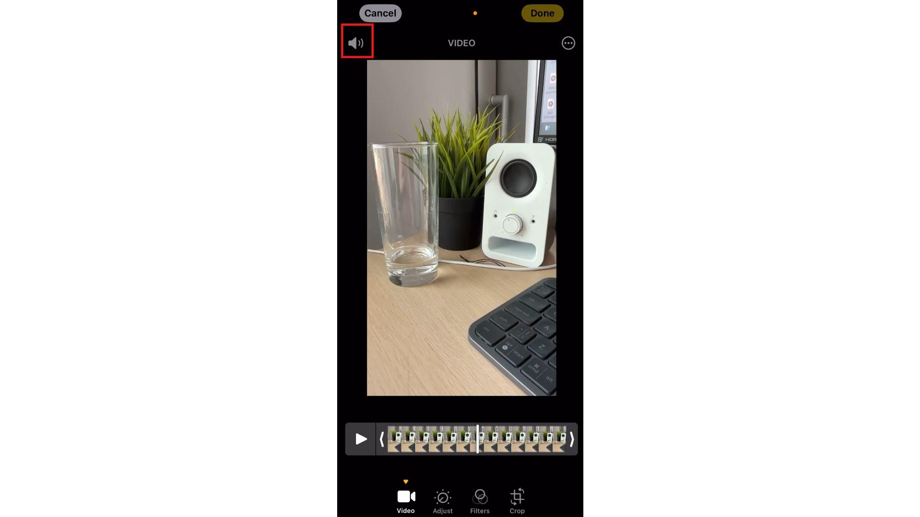 text Mute the audio