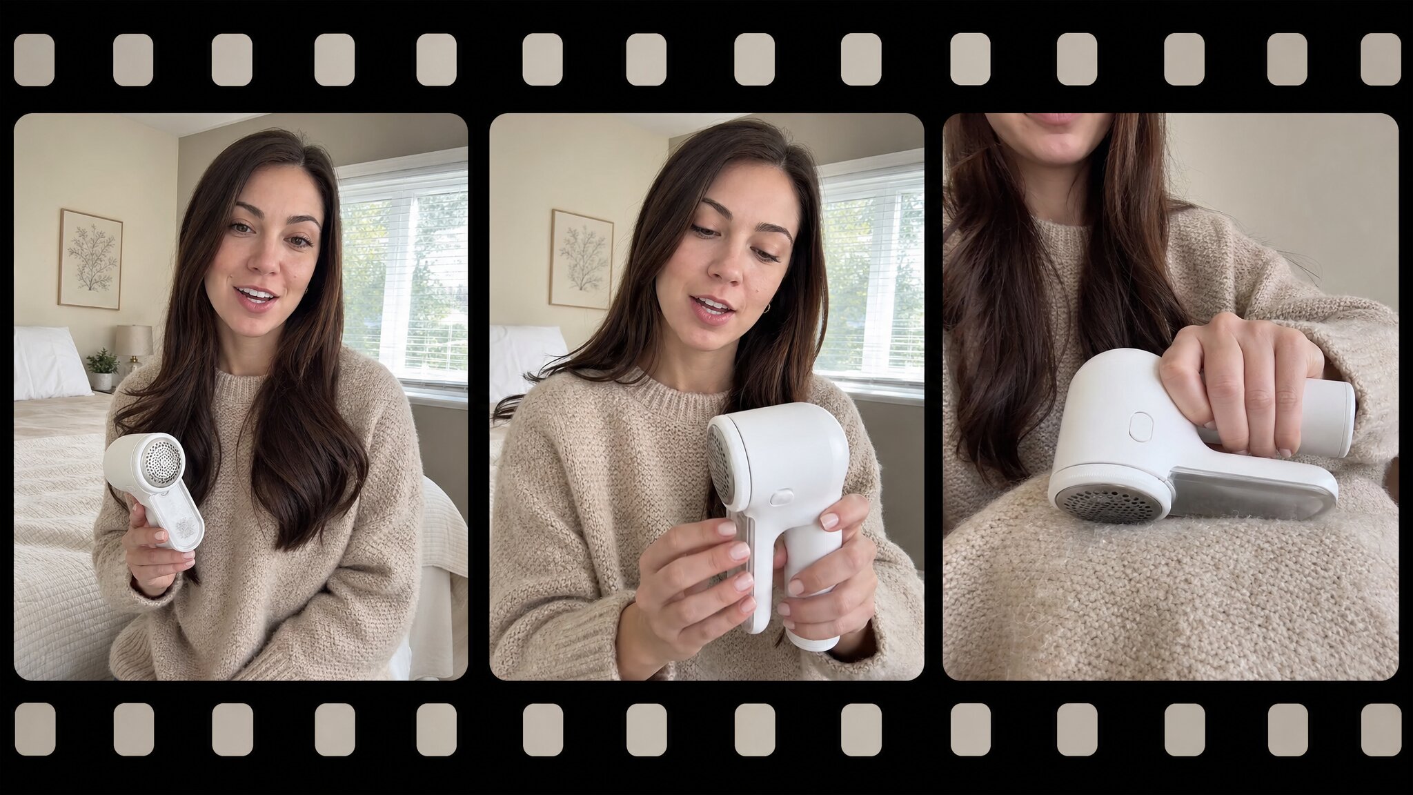 Realistic Seedance 2.5-style image-to-video sequence showing a creator, product action, and modest before-and-after result.