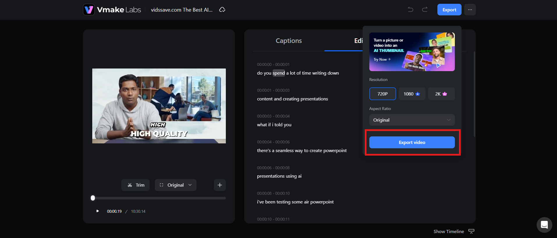 text Edit and export