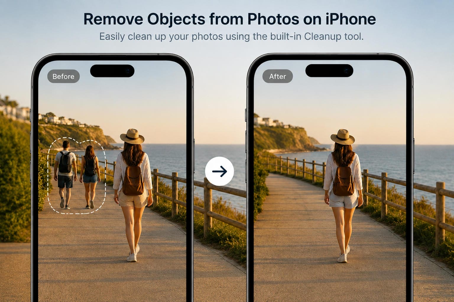 Remove objects from photos on the iPhone
