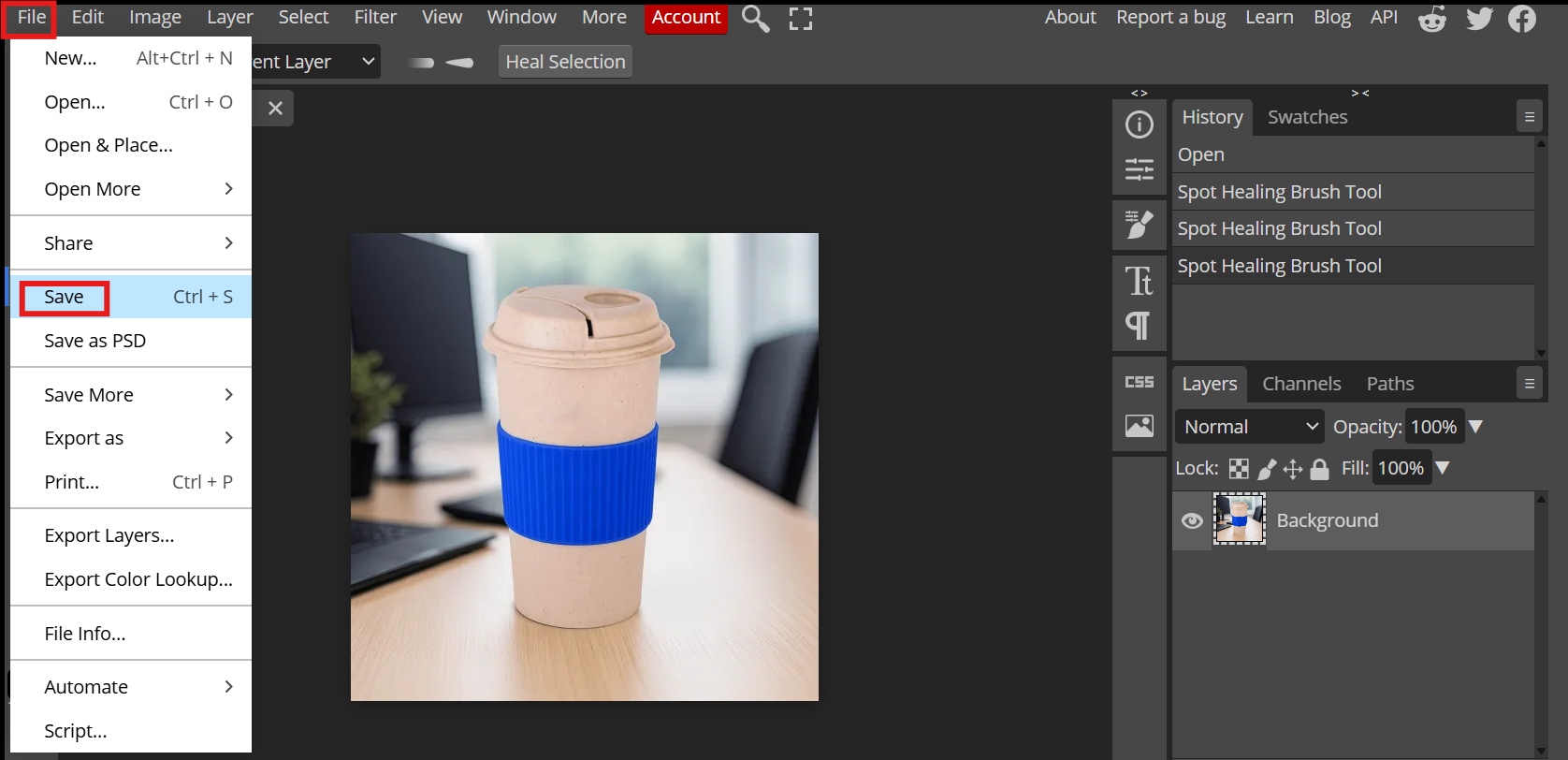 text export the image