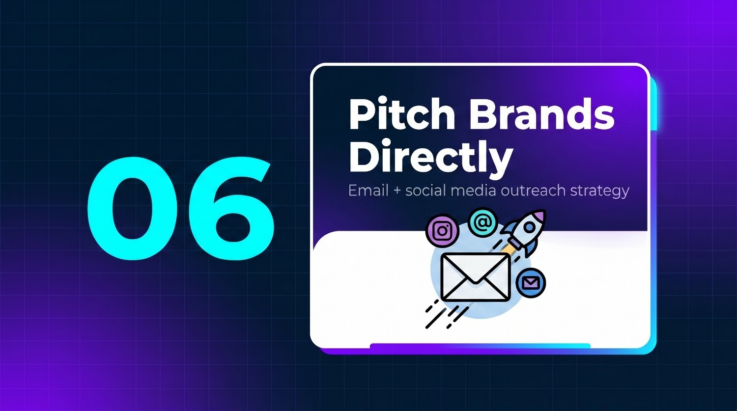 Pitch brands directly via email and social media