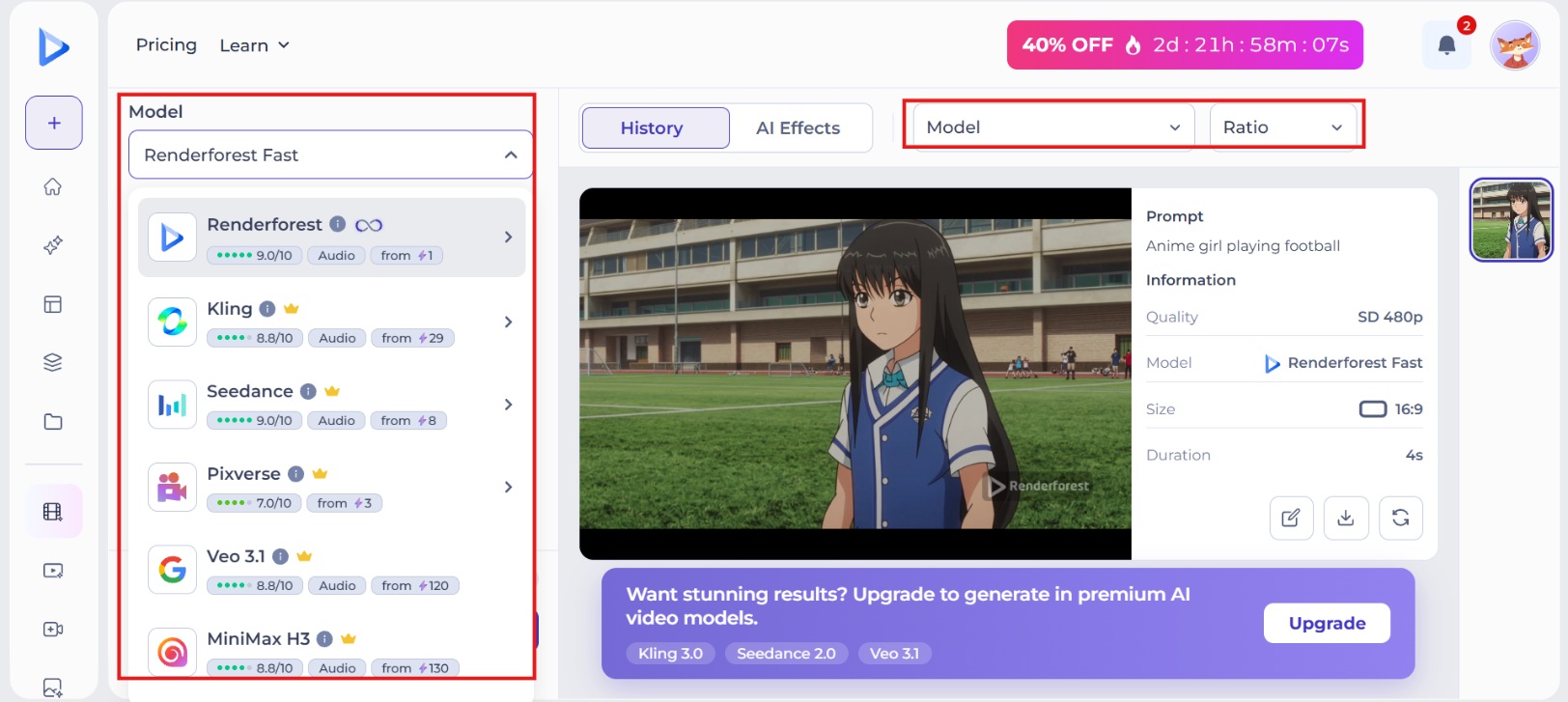 Adjust settings