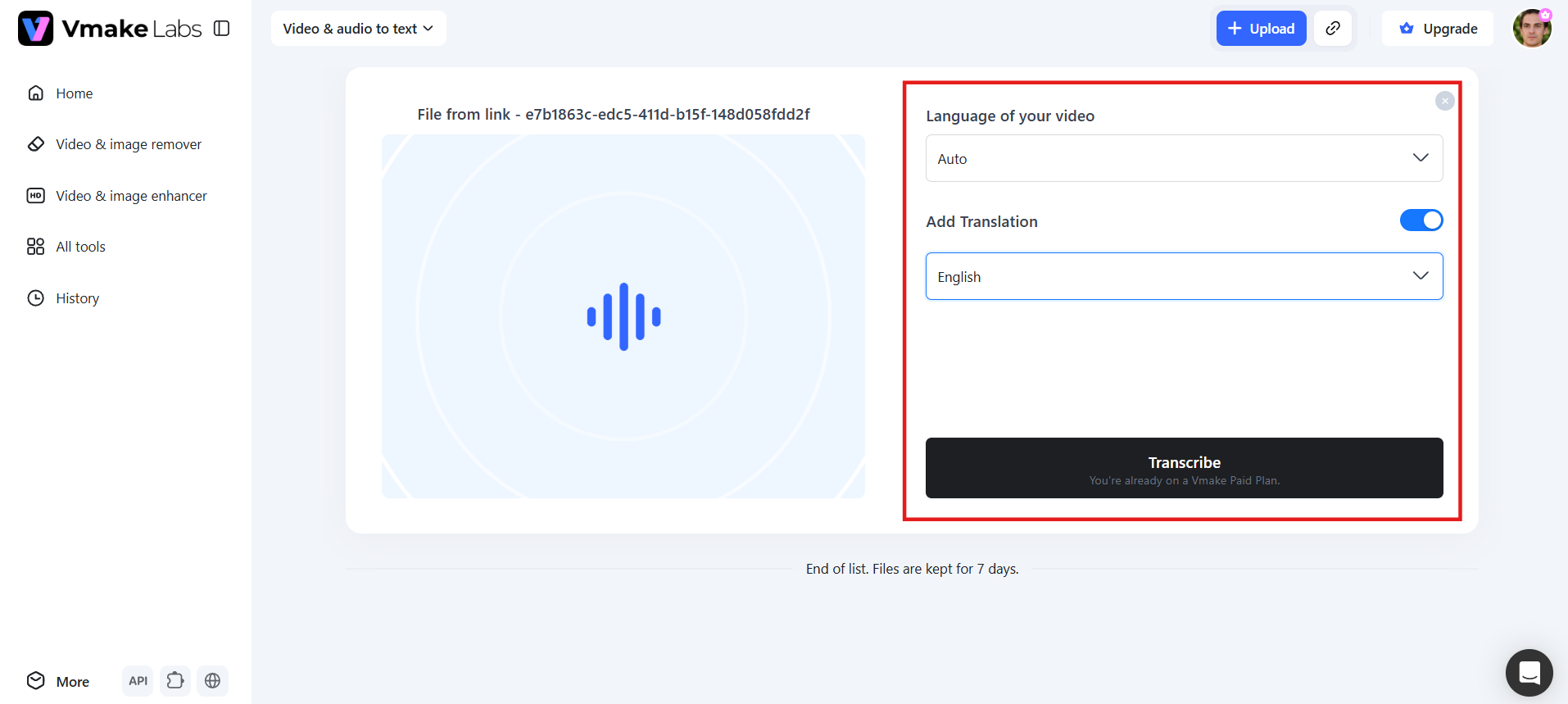Transcribe