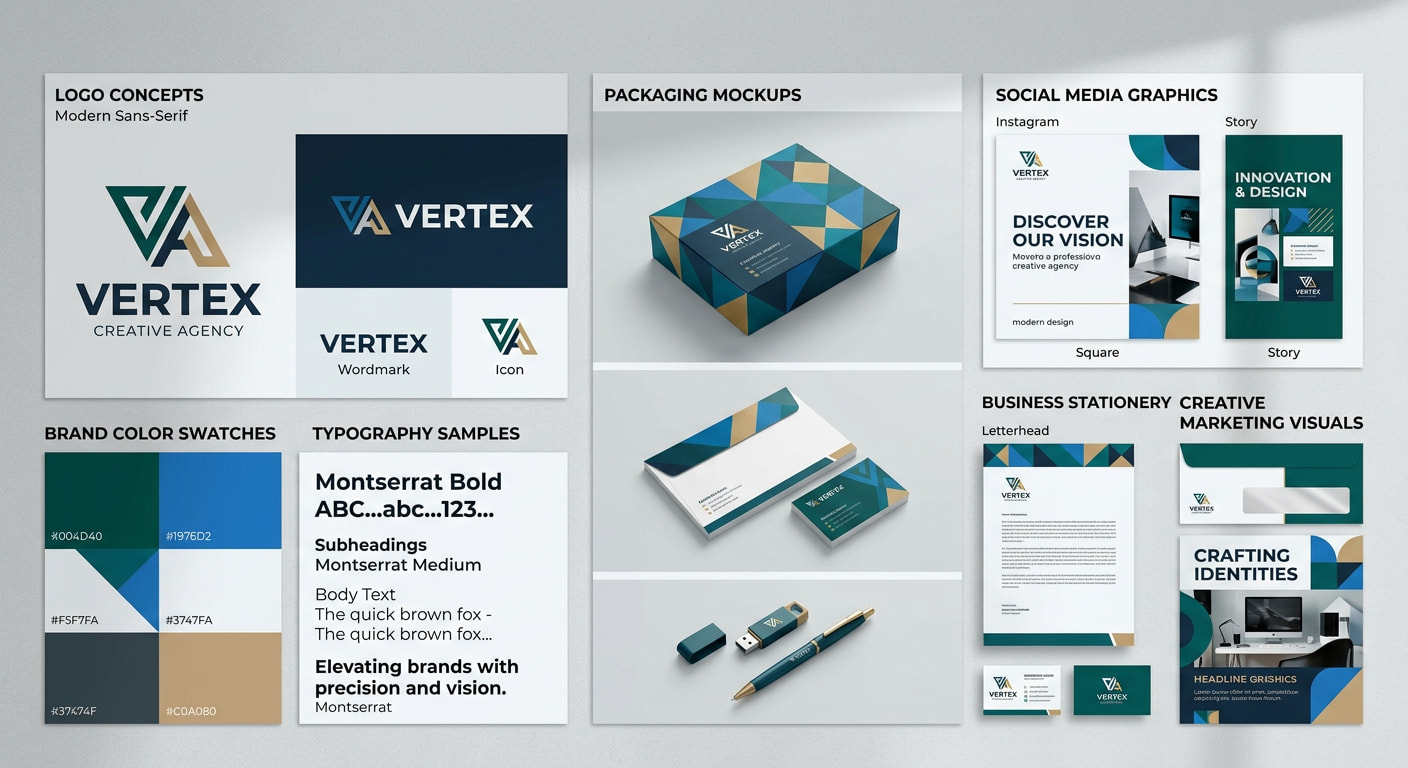 text Branding & Marketing Mood Board Ideas