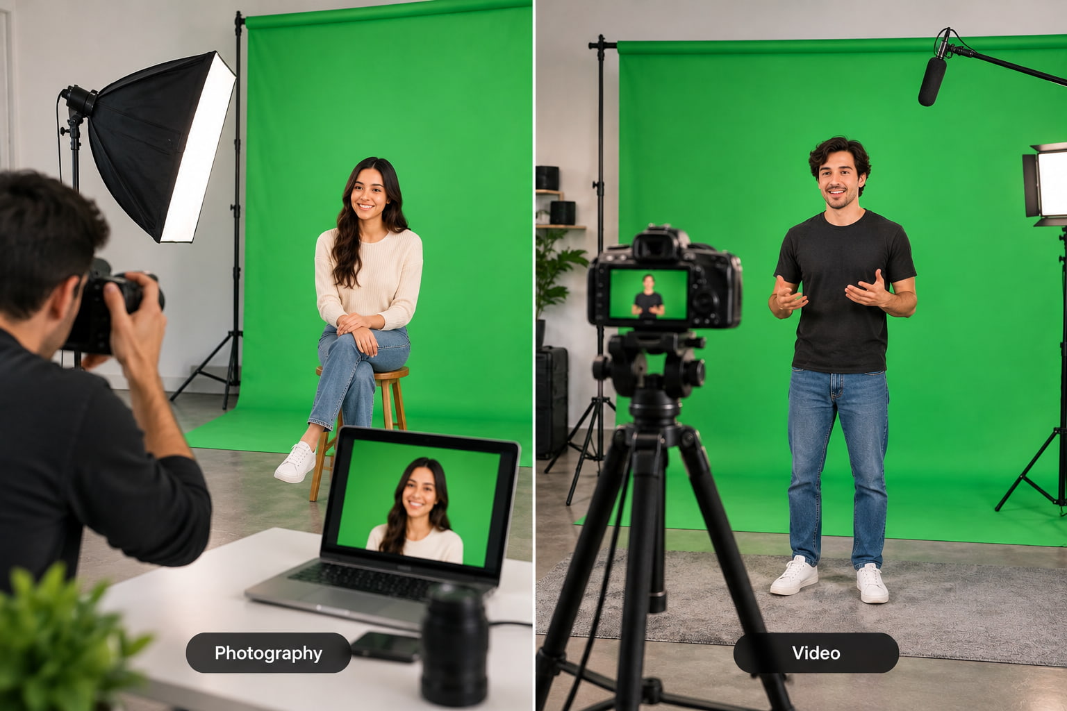 text How do you use a green screen for photography and video?