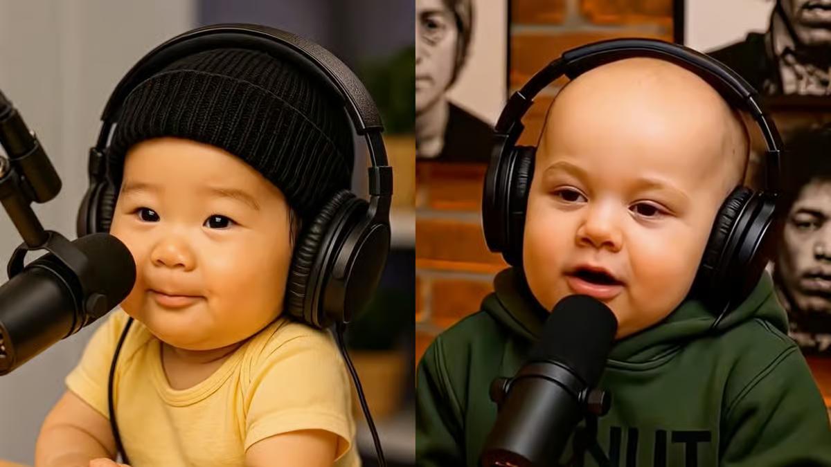 talking baby podcast trend