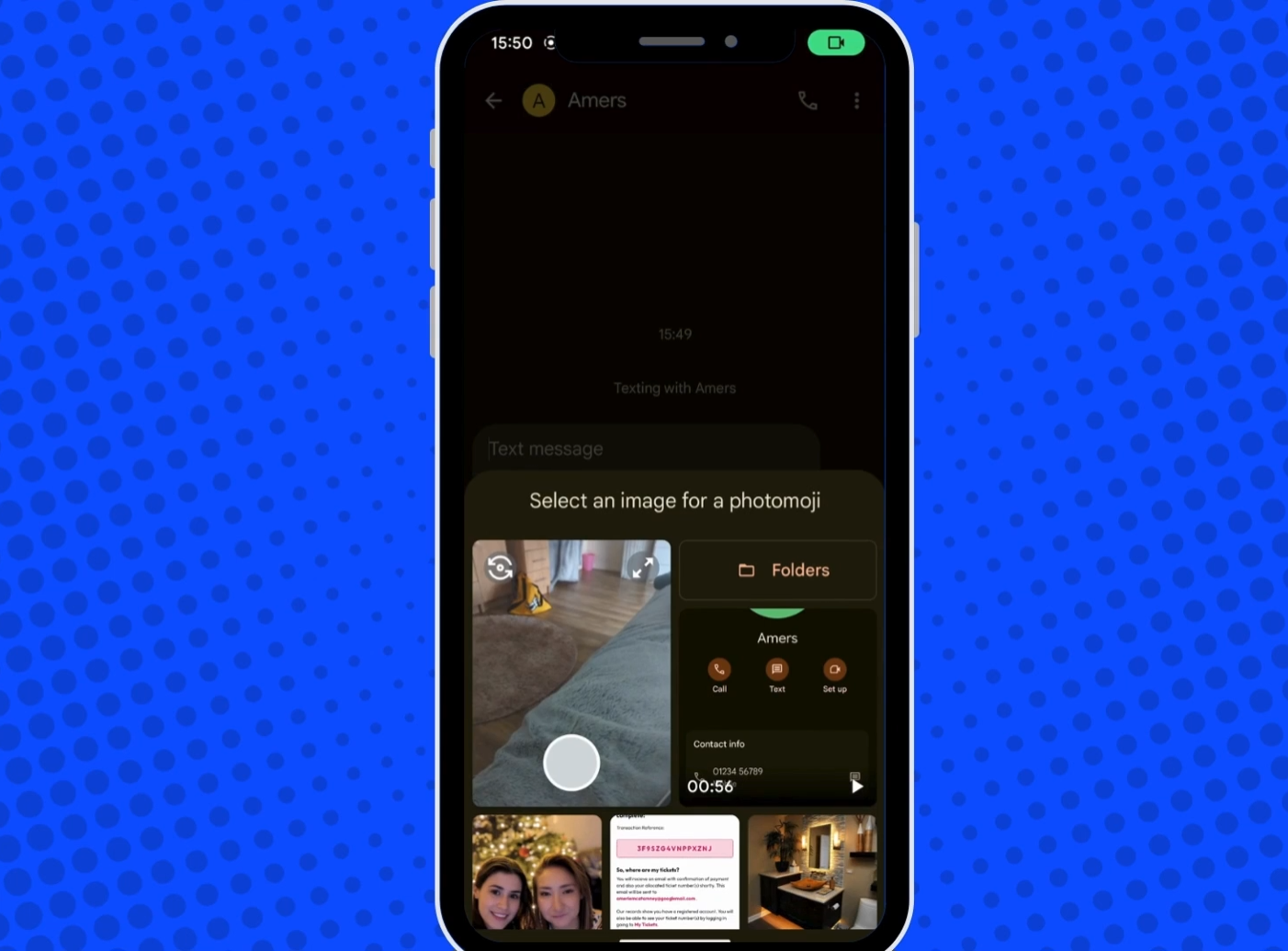 text Select a photo and create an emoji
