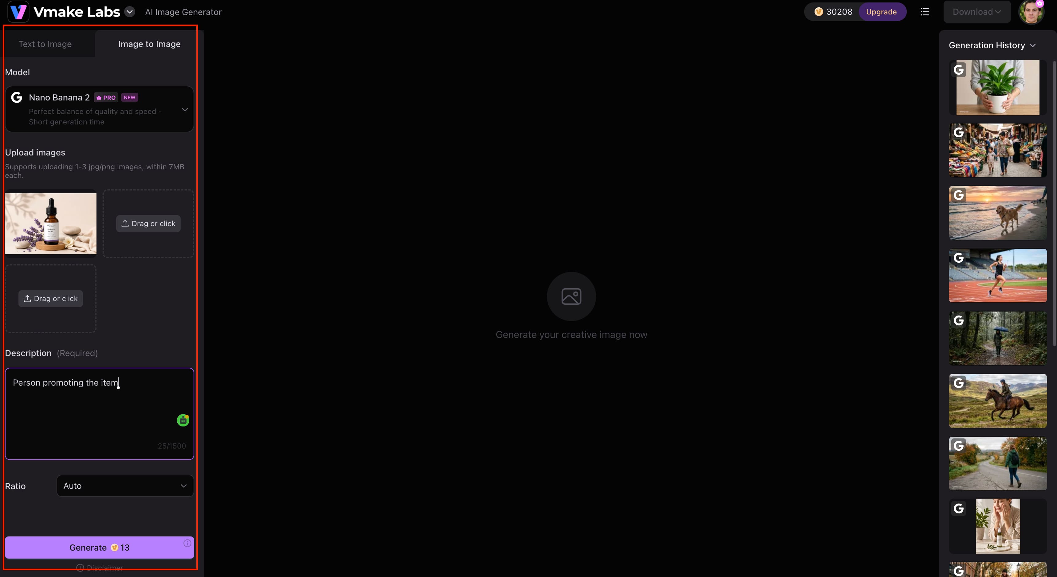 text Select an AI model
