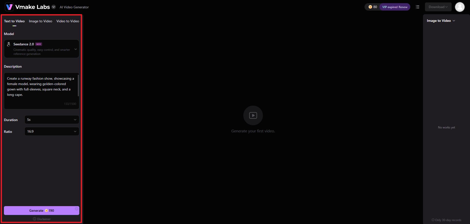 Provide your detailed prompt for video generation