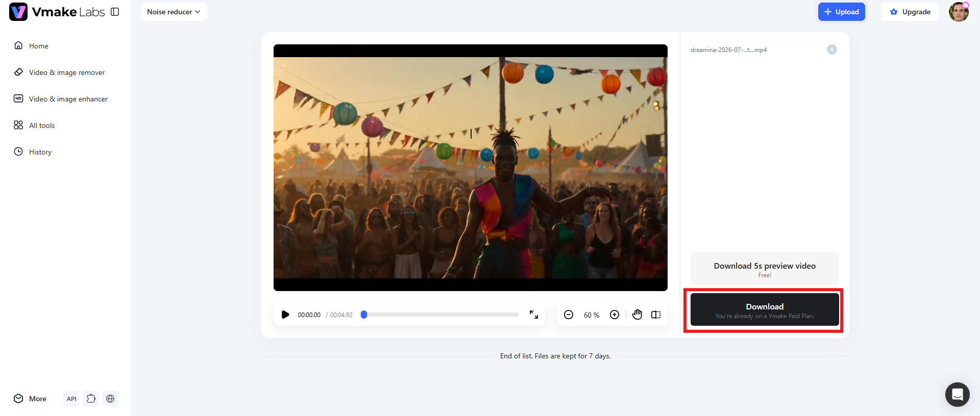 Download your clean video