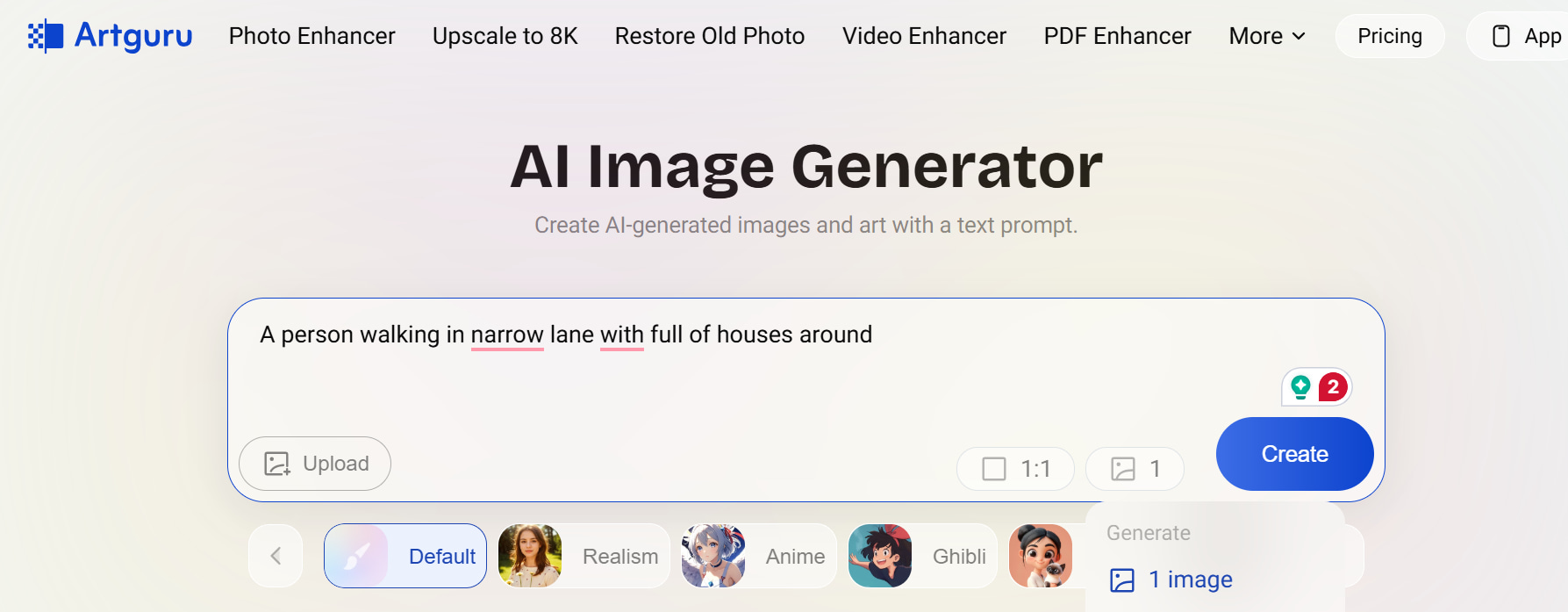 text Select a style and customise settings