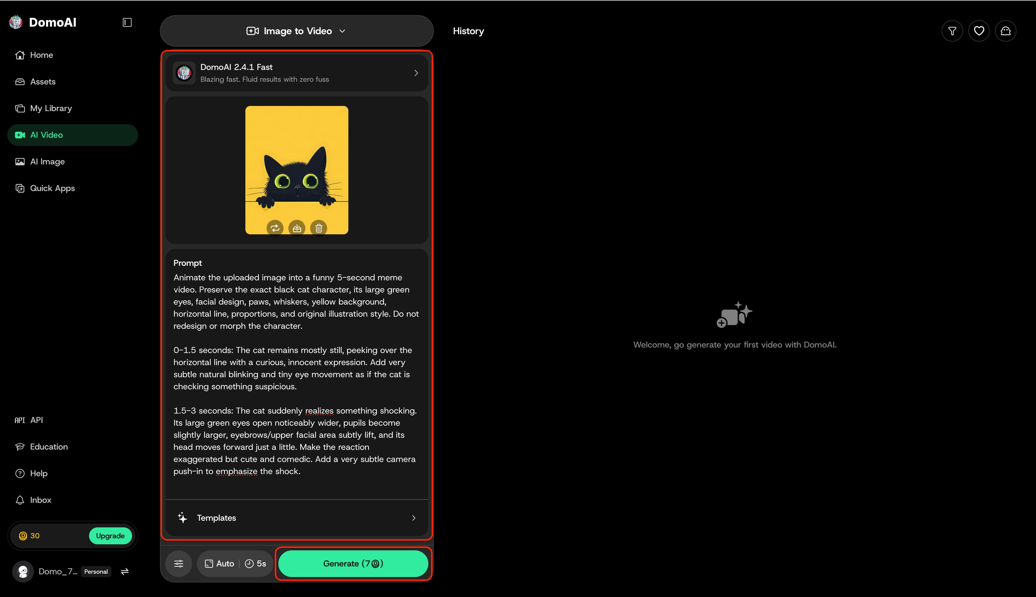 text Step 2: Upload your media, select models, and configure prompt settings