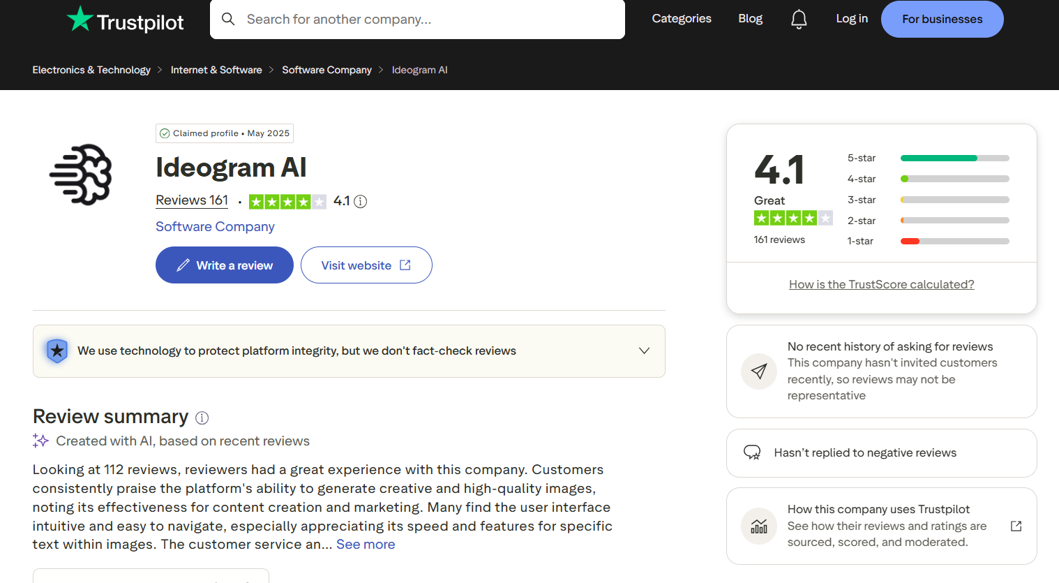 text Trustpilot