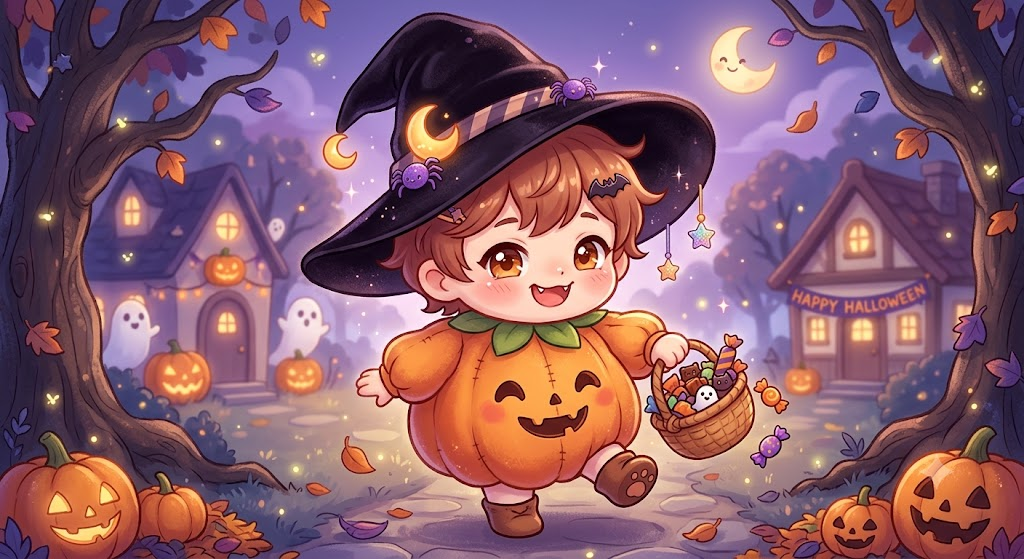 text Seasonal chibi character