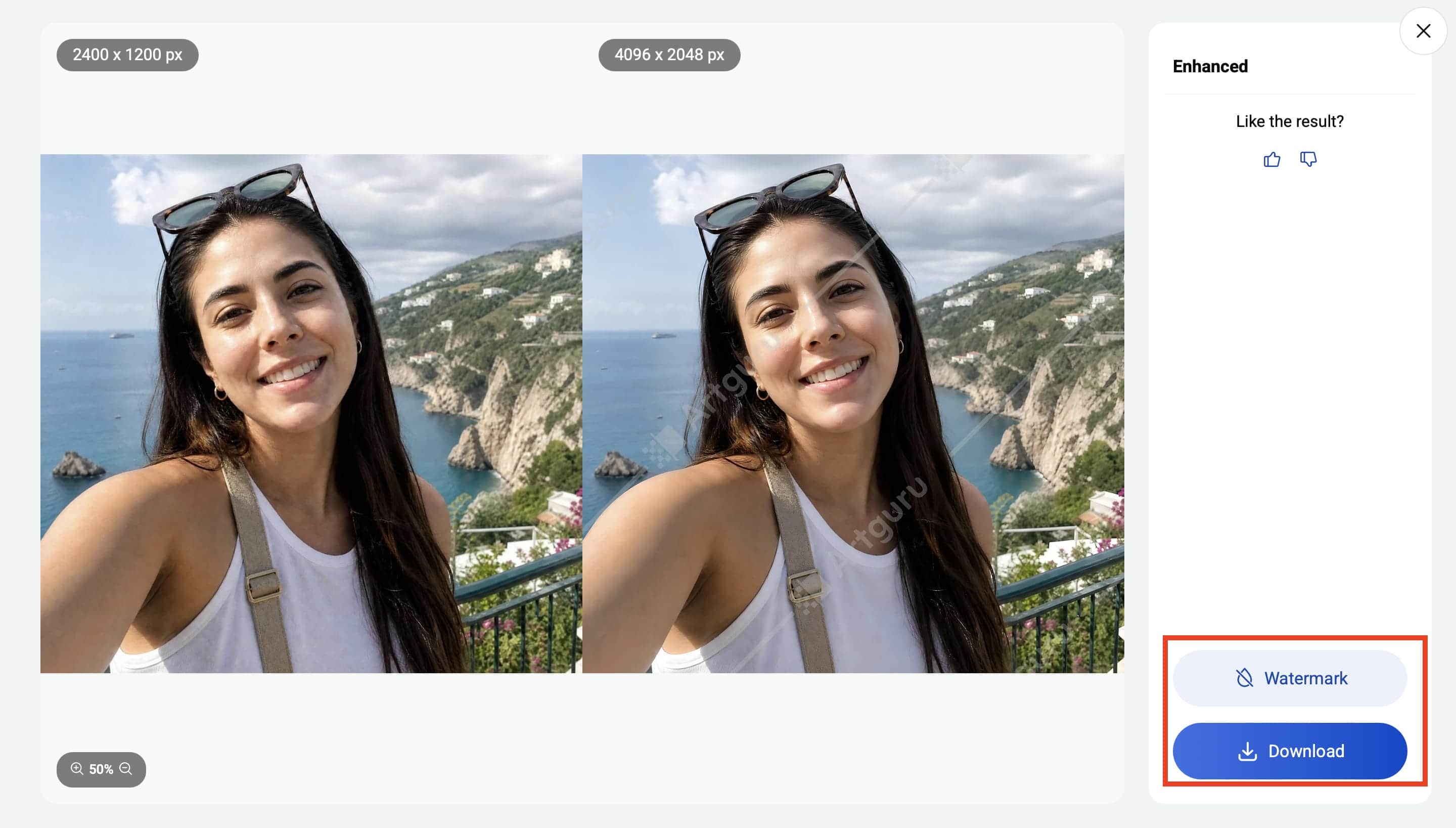Preview and Download the Final Image