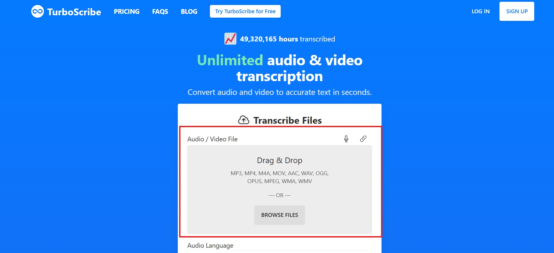 text Upload file