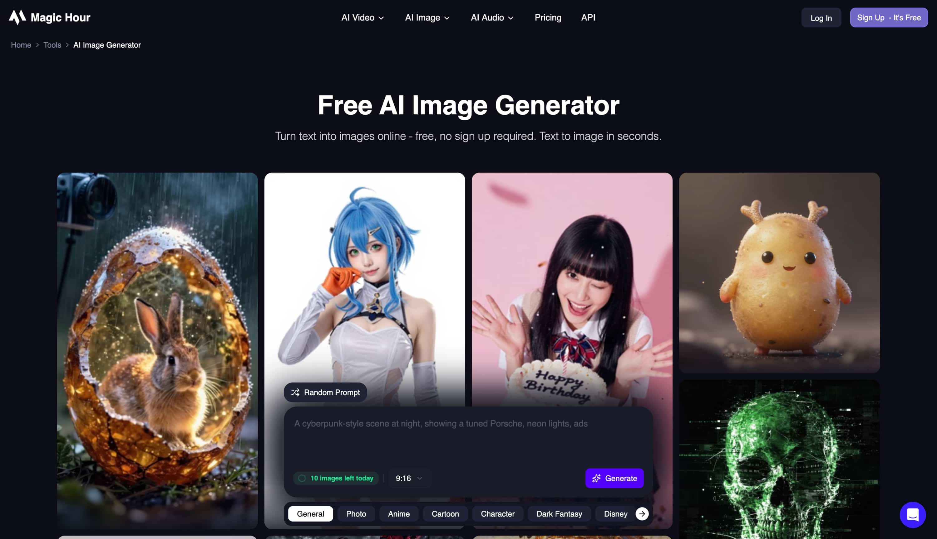 text Magic Hour AI Image Generator